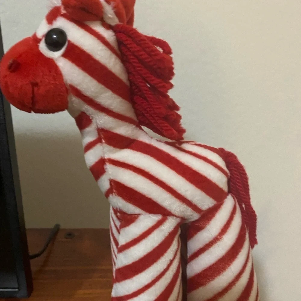 VTG Rare Bestever Funny Feet Peppermint Candy Cane Weighted Christmas 14”Pony